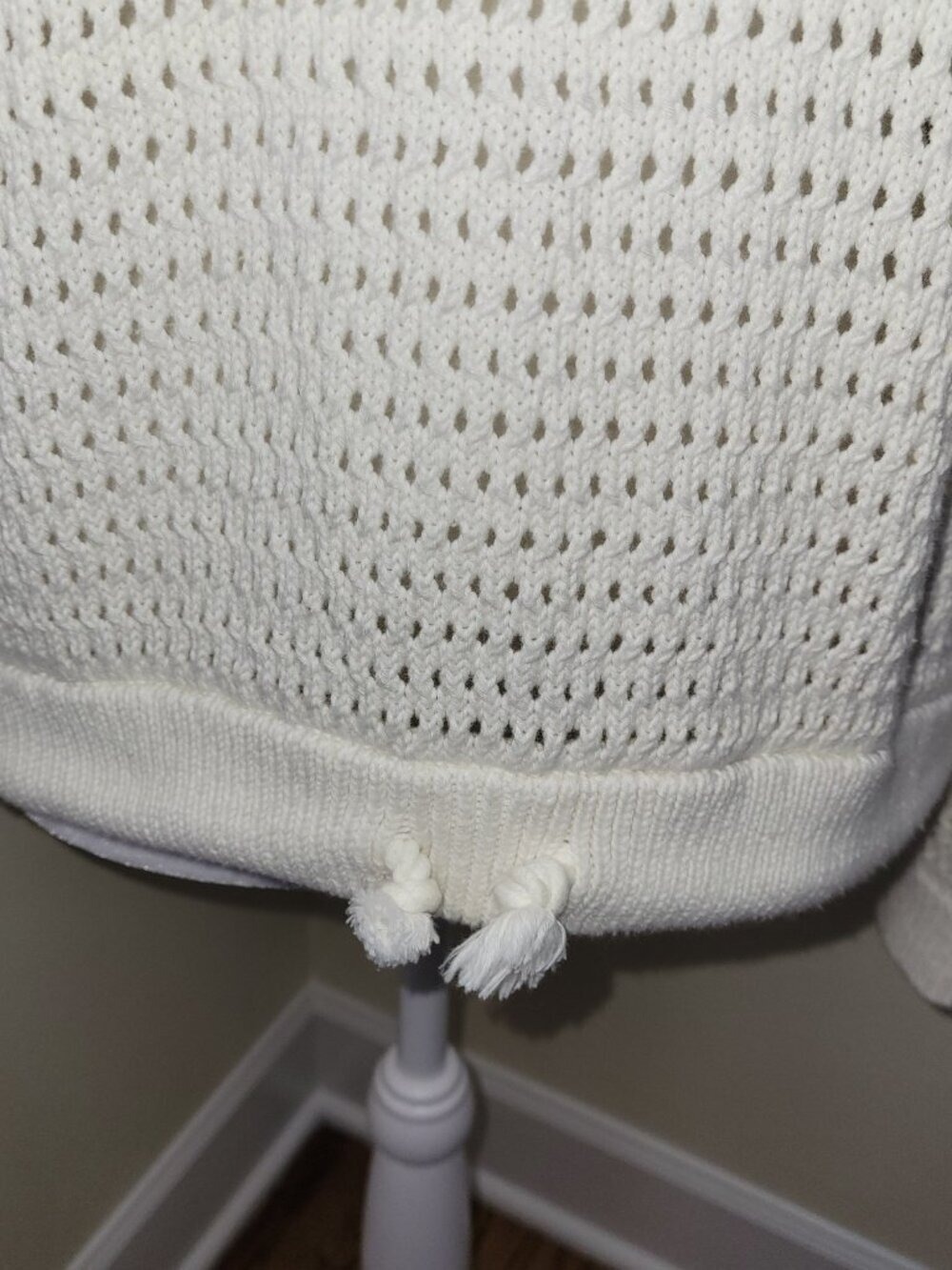 Sweaty Betty Tides High Open Weave Sweater Ivory White Women's Size 0 - Picture 9 of 13